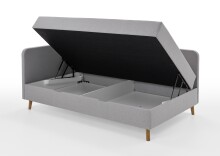 Polsterliege >Cabana< Liegefläche 120x200cm, Farbe grau - Stellmaß: 127x85x207cm (BxHxT)
