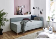 Polsterliege >Cabana< Liegefläche 90x200cm, Farbe eisblau - Stellmaß: 97x85x207cm (BxHxT)