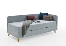 Polsterliege >Cabana< Liegefläche 90x200cm, Farbe eisblau - Stellmaß: 97x85x207cm (BxHxT)