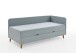 Polsterliege >Cabana< Liegefläche 90x200cm, Farbe eisblau - Stellmaß: 97x85x207cm (BxHxT)