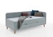 Polsterliege >Cabana< Liegefläche 90x200cm, Farbe eisblau - Stellmaß: 97x85x207cm (BxHxT)