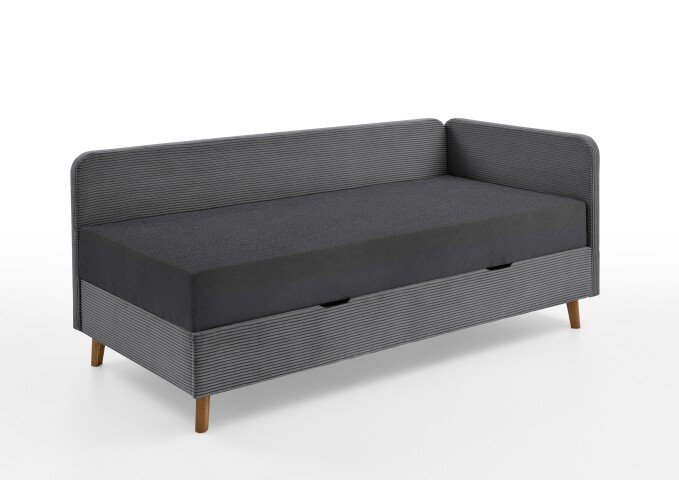 Polsterliege >Cabana< Liegefläche 90x200cm, Farbe grau, Stellmaß: 97x85x207cm (BxHxT)