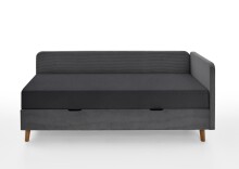 Polsterliege >Cabana< Liegefläche 90x200cm, Farbe grau, Stellmaß: 97x85x207cm (BxHxT)