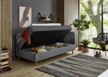 Polsterliege >Cabana< Liegefläche 90x200cm, Farbe grau, Stellmaß: 97x85x207cm (BxHxT)