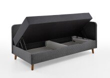Polsterliege >Cabana< Liegefläche 90x200cm, Farbe grau, Stellmaß: 97x85x207cm (BxHxT)