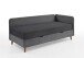 Polsterliege >Cabana< Liegefläche 90x200cm, Farbe grau, Stellmaß: 97x85x207cm (BxHxT)