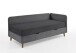 Polsterliege >Cabana< Liegefläche 120x200cm, Farbe grau, Stellmaß: 127x85x207cm (BxHxT)