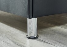 Boxbett >Candela< Liegefläche 120x200cm, schwarz / LED - Stellmaß: 122x110x209cm (BxHxT)