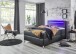 Boxbett >Candela< Liegefläche 120x200cm, schwarz / LED - Stellmaß: 122x110x209cm (BxHxT)