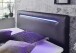 Boxbett >Candela< Liegefläche 120x200cm, schwarz / LED - Stellmaß: 122x110x209cm (BxHxT)