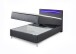 Boxbett >Candela< Liegefläche 120x200cm, schwarz / LED - Stellmaß: 122x110x209cm (BxHxT)