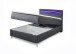 Boxbett >Candela< Liegefläche 120x200cm, schwarz / LED - Stellmaß: 122x110x209cm (BxHxT)