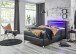 Boxbett >Candela< Liegefläche 140x200cm, schwarz / LED - Stellmaß: 142x110x209cm (BxHxT)