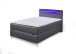 Boxbett >Candela< Liegefläche 140x200cm, schwarz / LED - Stellmaß: 142x110x209cm (BxHxT)