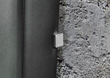 Boxbett >Candela< Liegefläche 160x200cm, schwarz / LED - Stellmaß: 162x110x209cm (BxHxT)