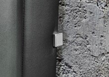 Boxbett >Candela< Liegefläche 160x200cm, schwarz / LED - Stellmaß: 162x110x209cm (BxHxT)