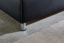 Boxbett >Candela< Liegefläche 160x200cm, schwarz / LED - Stellmaß: 162x110x209cm (BxHxT)
