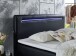 Boxbett >Candela< Liegefläche 160x200cm, schwarz / LED - Stellmaß: 162x110x209cm (BxHxT)