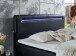 Boxbett >Candela< Liegefläche 160x200cm, schwarz / LED - Stellmaß: 162x110x209cm (BxHxT)