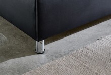 Boxbett >Candela< Liegefläche 180x200cm, schwarz / LED - Stellmaß: 182x110x209cm (BxHxT)