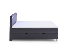 Boxbett >Candela< Liegefläche 180x200cm, schwarz / LED - Stellmaß: 182x110x209cm (BxHxT)