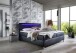 Boxbett >Candela< Liegefläche 180x200cm, schwarz / LED - Stellmaß: 182x110x209cm (BxHxT)