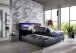 Boxbett >Candela< Liegefläche 180x200cm, schwarz / LED - Stellmaß: 182x110x209cm (BxHxT)