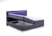 Boxbett >Candela< Liegefläche 180x200cm, schwarz / LED - Stellmaß: 182x110x209cm (BxHxT)