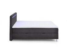 Boxbett >Candela< Liegefläche 160x200cm, anthrazit/LED - Stellmaß: 162x110x209cm (BxHxT)