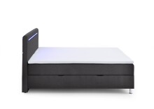 Boxbett >Candela< Liegefläche 180x200cm, anthrazit/LED - Stellmaß: 182x110x209cm (BxHxT)