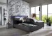 Boxbett >Candela< Liegefläche 180x200cm, anthrazit/LED - Stellmaß: 182x110x209cm (BxHxT)
