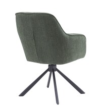 Armlehnstuhl >Avola< (2er-Set) Federkern, Drehfunktion, in Waldgrün - 57x87x65 (BxHxT)