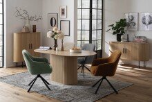 Armlehnstuhl >Avola< (2er-Set) Federkern, Drehfunktion, graphit - 57x87x65 (BxHxT)