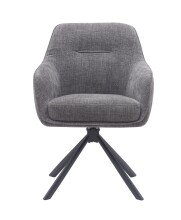 Armlehnstuhl >Avola< (2er-Set) Federkern, Drehfunktion, graphit - 57x87x65 (BxHxT)