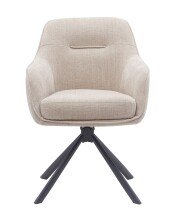 Armlehnstuhl >Avola< (2er-Set) Federkern, Drehfunktion, leinen-beige - 57x87x65 (BxHxT)