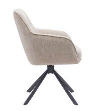 Armlehnstuhl >Avola< (2er-Set) Federkern, Drehfunktion, leinen-beige - 57x87x65 (BxHxT)