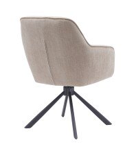 Armlehnstuhl >Avola< (2er-Set) Federkern, Drehfunktion, leinen-beige - 57x87x65 (BxHxT)