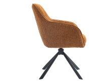 Armlehnstuhl >Avola< (2er-Set) Federkern, Drehfunktion, rostfarben - 57x87x65 (BxHxT)