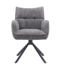 Armlehnstuhl >Marilla< (2er-Set) Federkern, Drehfunktion, graphit - 59x86x65 (BxHxT)