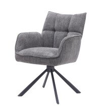 Armlehnstuhl >Marilla< (2er-Set) Federkern, Drehfunktion, graphit - 59x86x65 (BxHxT)
