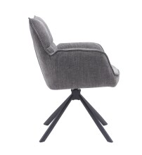 Armlehnstuhl >Marilla< (2er-Set) Federkern, Drehfunktion, graphit - 59x86x65 (BxHxT)