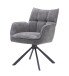 Armlehnstuhl >Marilla< (2er-Set) Federkern, Drehfunktion, graphit - 59x86x65 (BxHxT)