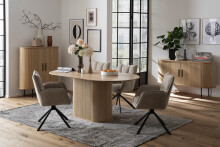 Armlehnstuhl >Marilla< (2er-Set) Federkern, Drehfunktion, leinen-beige - 59x86x65 (BxHxT)