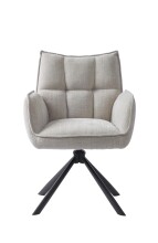 Armlehnstuhl >Marilla< (2er-Set) Federkern, Drehfunktion, leinen-beige - 59x86x65 (BxHxT)