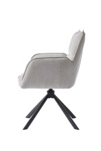 Armlehnstuhl >Marilla< (2er-Set) Federkern, Drehfunktion, leinen-beige - 59x86x65 (BxHxT)