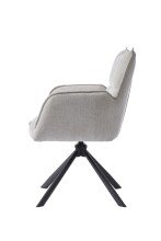 Armlehnstuhl >Marilla< (2er-Set) Federkern, Drehfunktion, leinen-beige - 59x86x65 (BxHxT)