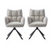 Armlehnstuhl >Marilla< (2er-Set) Federkern, Drehfunktion, leinen-beige - 59x86x65 (BxHxT)