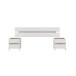Bett-Set >TEMPUS< (4 Teilig) Nodi Eiche Dekor / Artik Weiß - 266x105x206 (BxHxT)