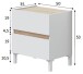 Bett-Set >TEMPUS< (4 Teilig) Nodi Eiche Dekor / Artik Weiß - 266x105x206 (BxHxT)