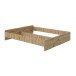 Bett-Set >TEMPUS< (4 Teilig) Nodi Eiche Dekor / Artik Weiß - 266x105x206 (BxHxT)